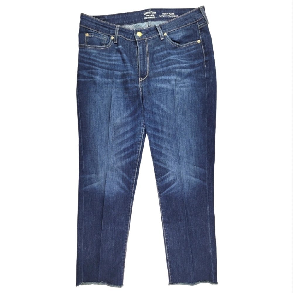 Levi's‎ High Rise Ankle Straight Raw Hem Women's Jeans  32/14